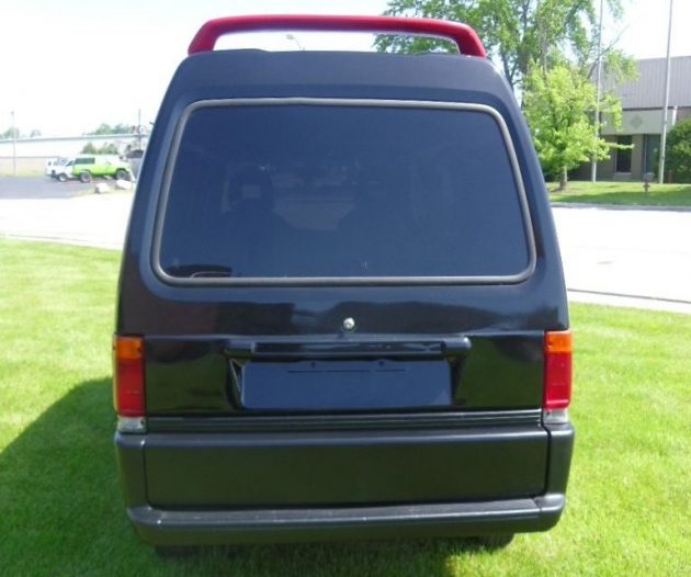 minivan with spoiler