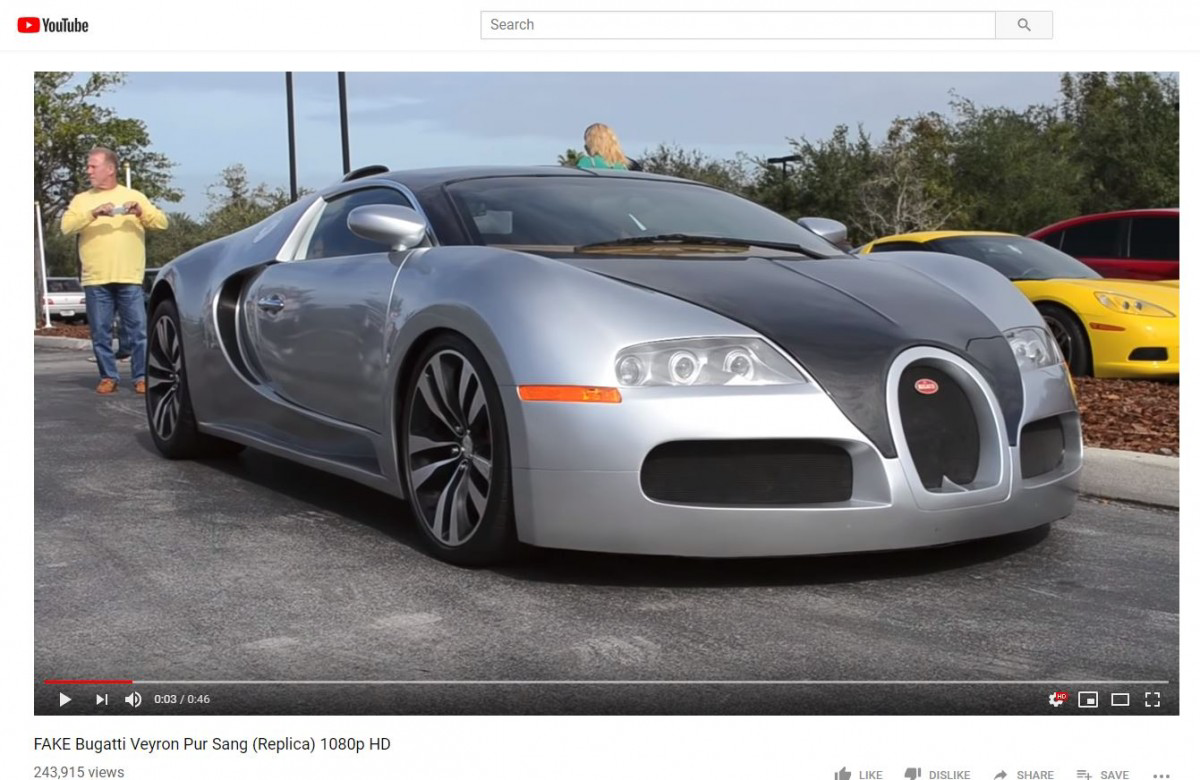 Trailer Park Sighting: Million Dollar Bugatti!