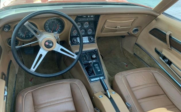 41K Mile 1975 Chevrolet Corvette Convertible   1975 Corvette Interior E1574801579466 630x390 